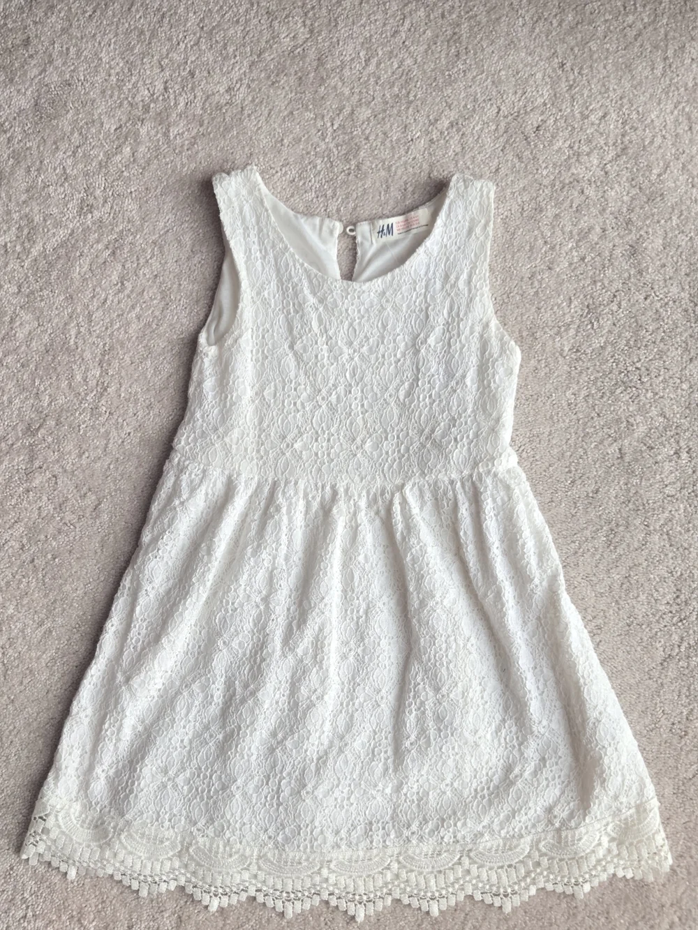 H&M Girls' White Lace Dress 4-6 Yrs